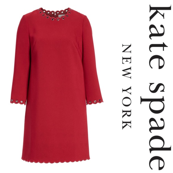 Kate Spade Scallop Grommet Shift Dress - Picture 2 of 5